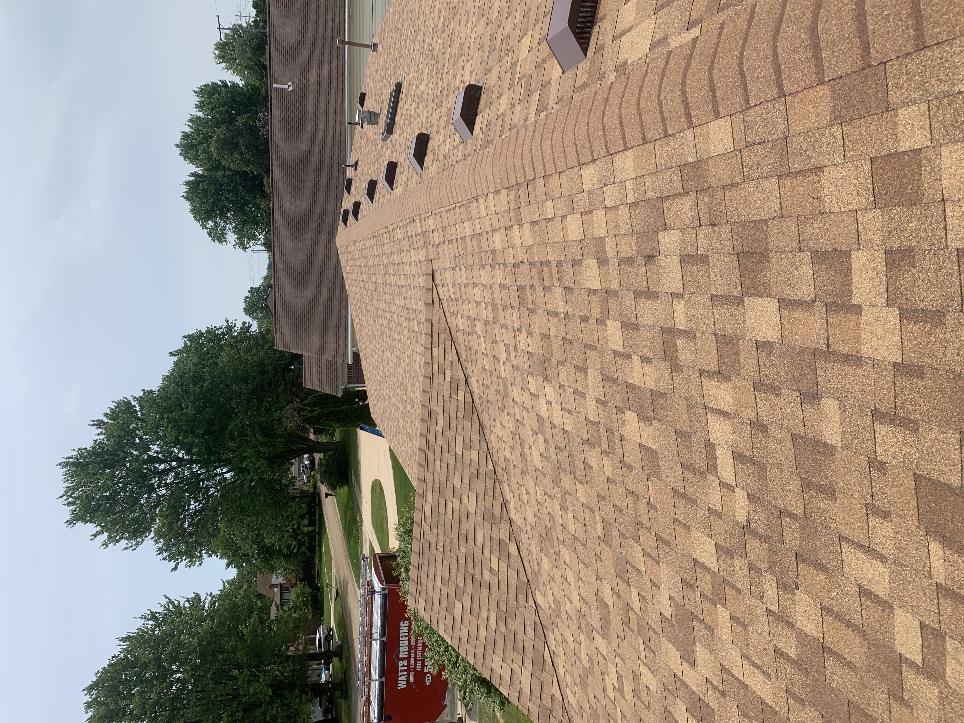 Residential roof installation