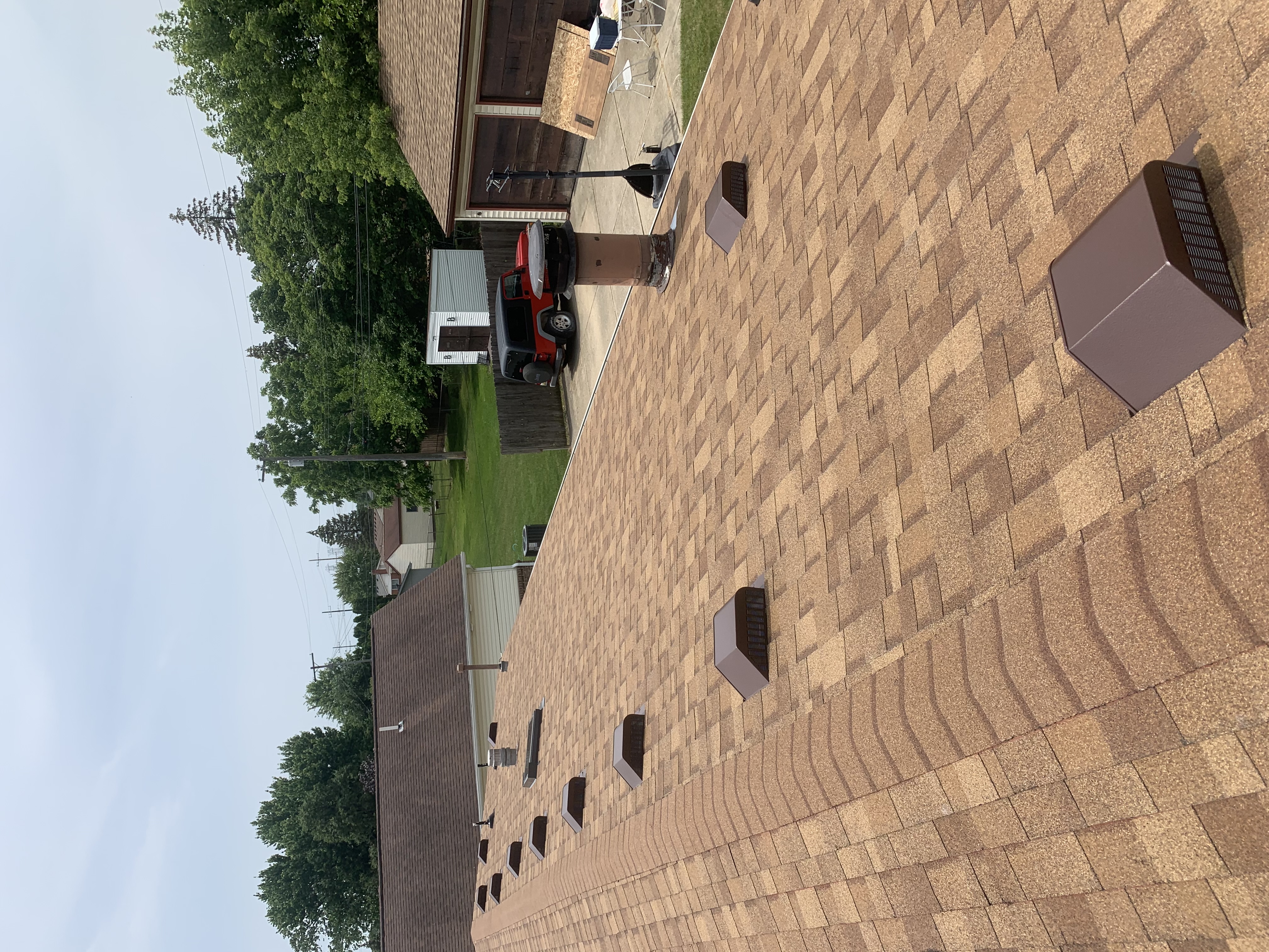 Residential roof installation